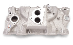 Edelbrock Performer T.B.I. Intake Manifold - Chevy Small Block, Satin